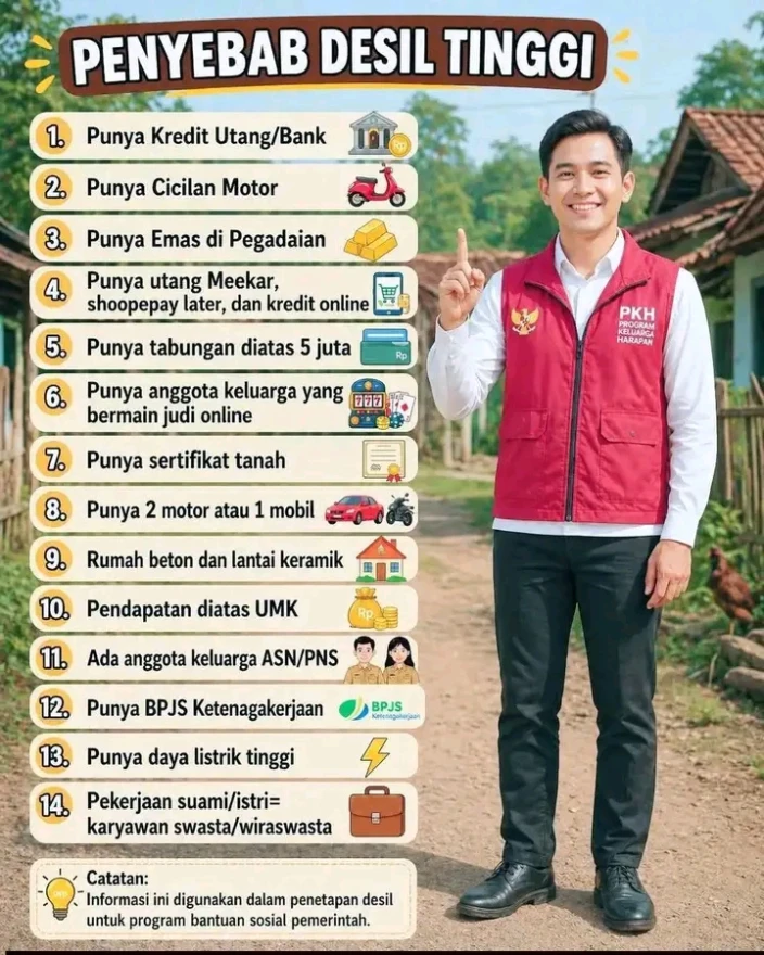 Penyebab desil menjadi lebih tinggi
